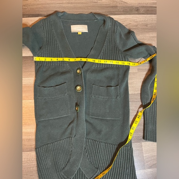 Leifsdottir/Anthropologie Brand Green Cardigan Sweater SZ Small - Picture 6 of 11